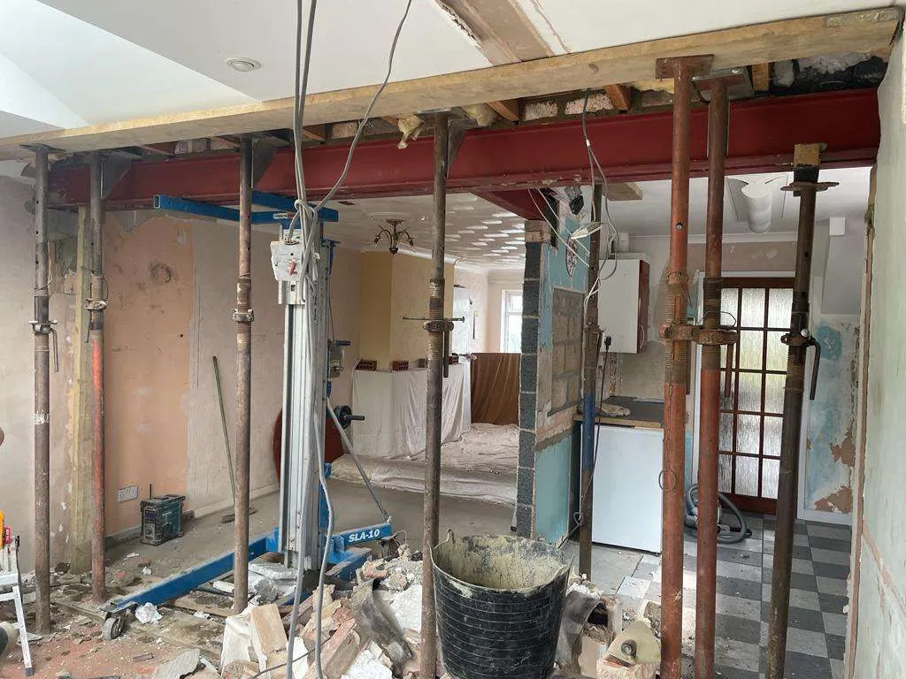 Double RSJ beam installation London